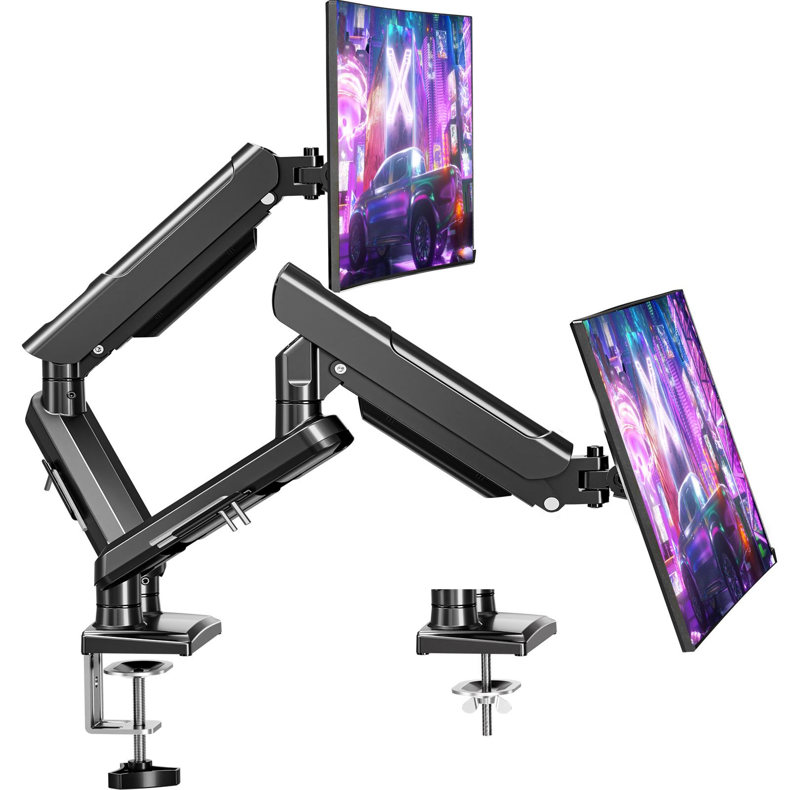 Desk Setup Dual Monitor - Ergonomic Single Dual Monitor Arm Desk