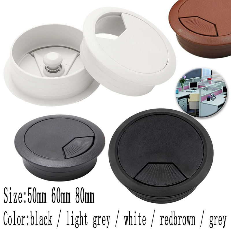 Desk Setup Organizer - 50/60/80MM Desk Cord Grommet Wire Hole