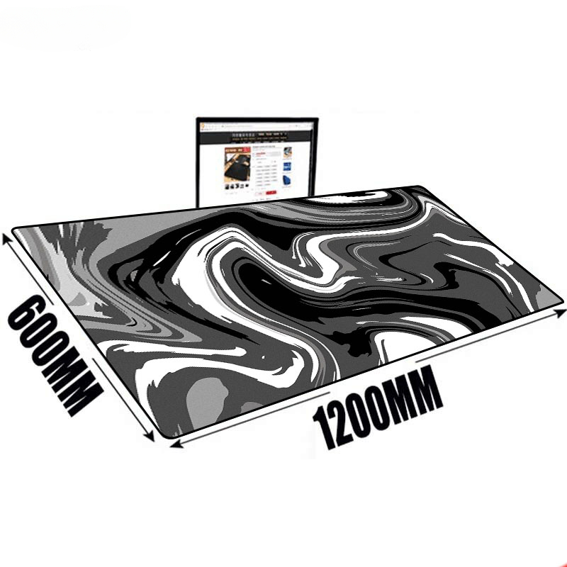 Desk Setup Pc - Large Mat Mouse Pad Fluid Art