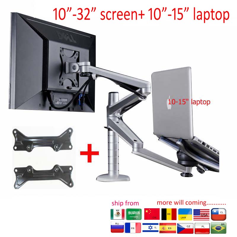 Dual Monitor Desk Setup - OA-7X Multimedia Desktop Dual Arm 27inch