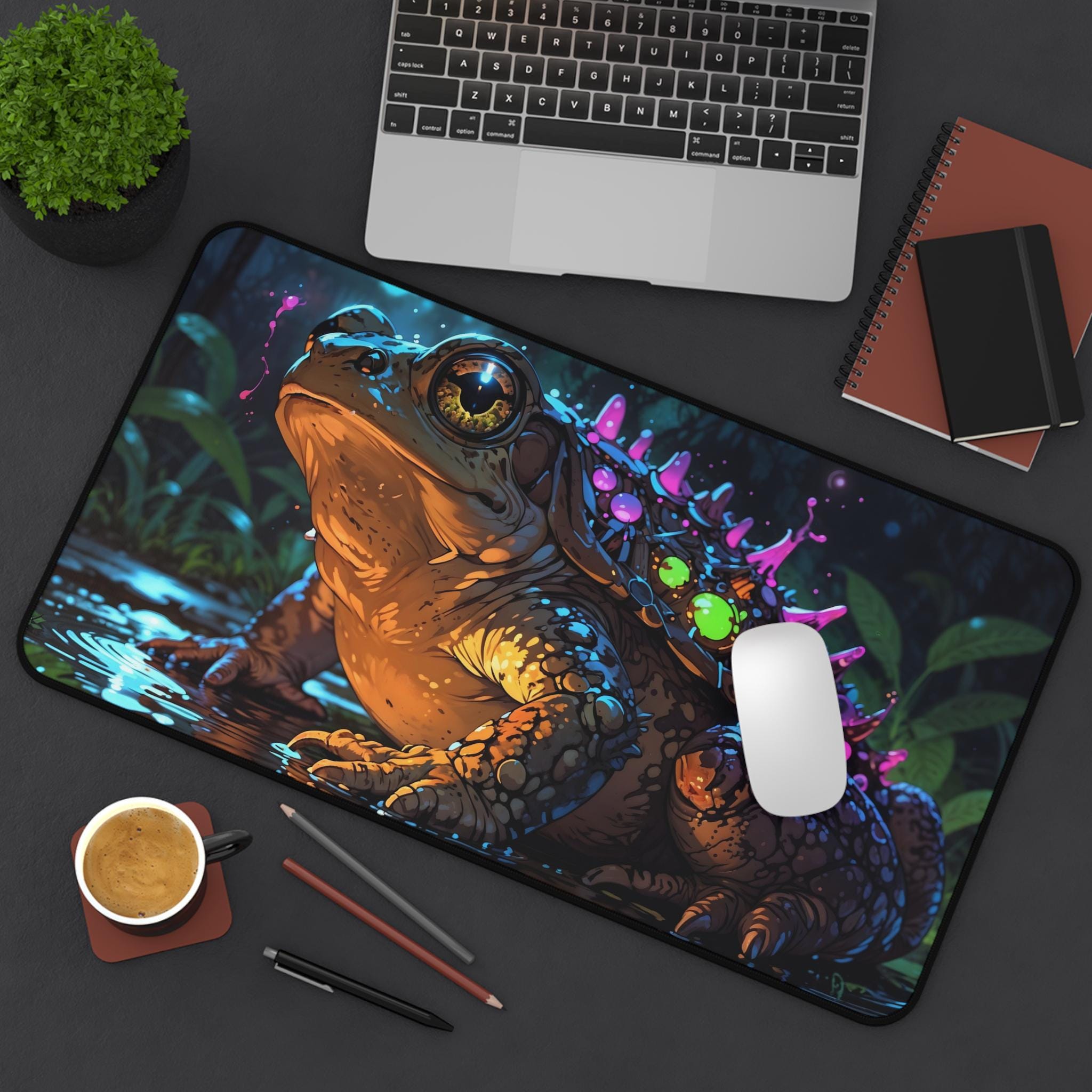 Cute Celestial Frog Desk Mat - - Desk Setup Workspace recension och pris