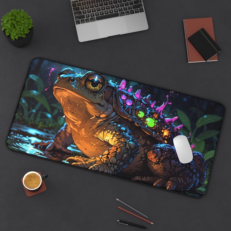 Cute Celestial Frog Desk Mat - - Desk Setup Workspace recension och pris