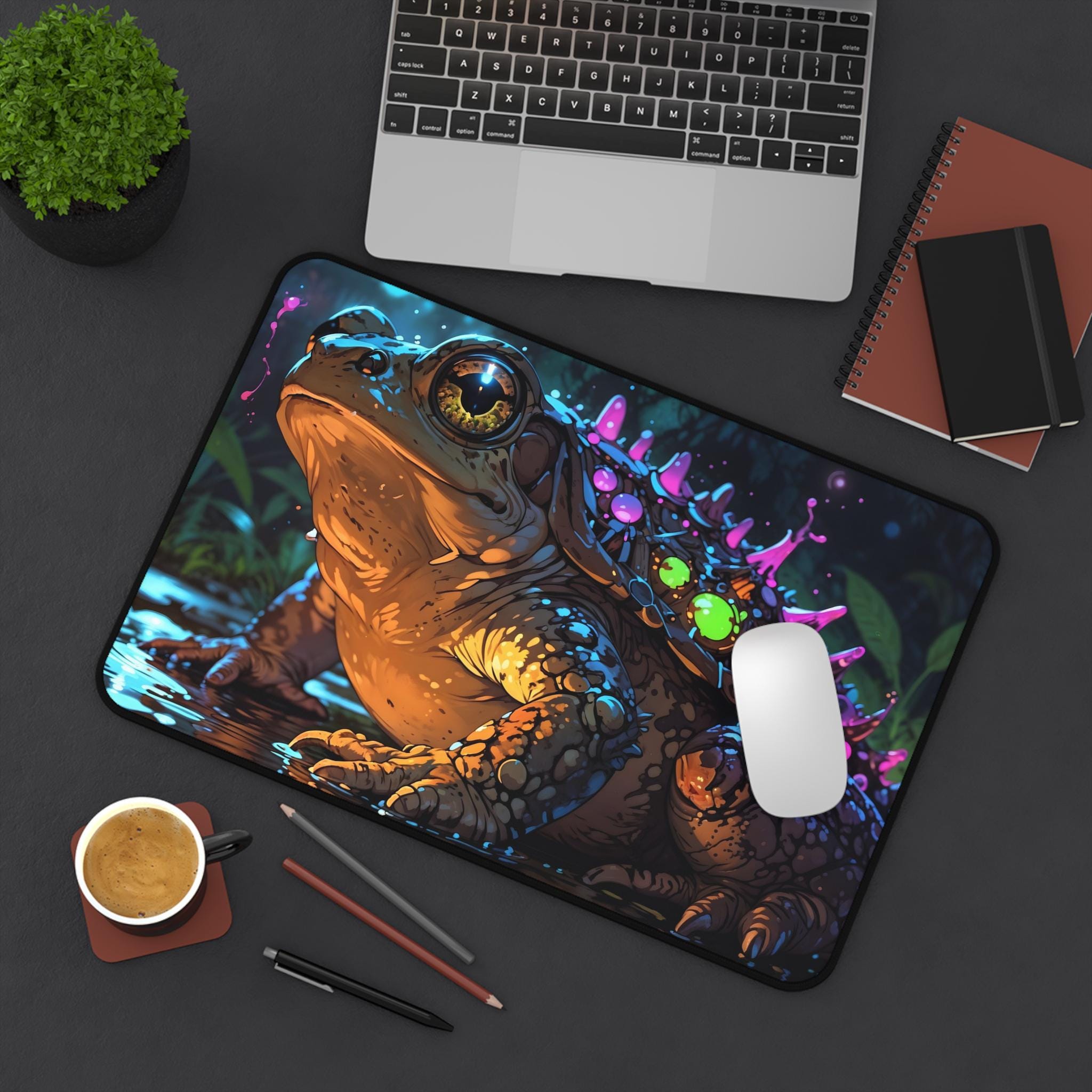 Cute Celestial Frog Desk Mat - - Desk Setup Workspace recension och pris