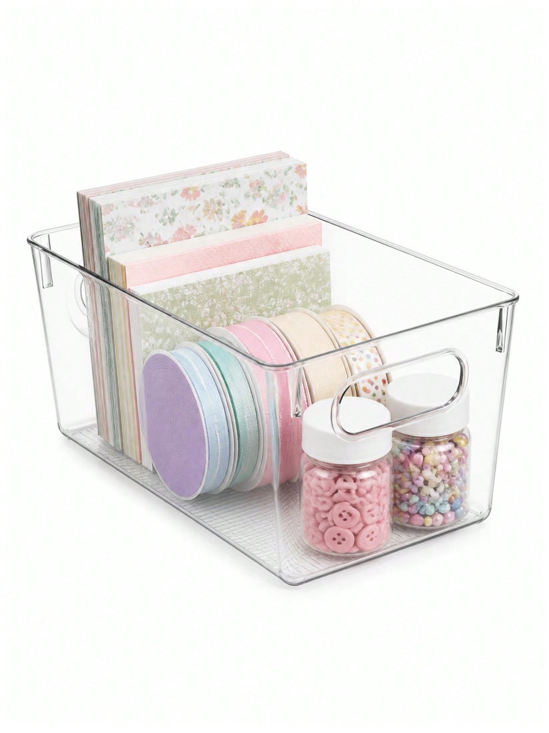8-Pack Clear Storage Bins with - Desk Setup Organizer recension och pris