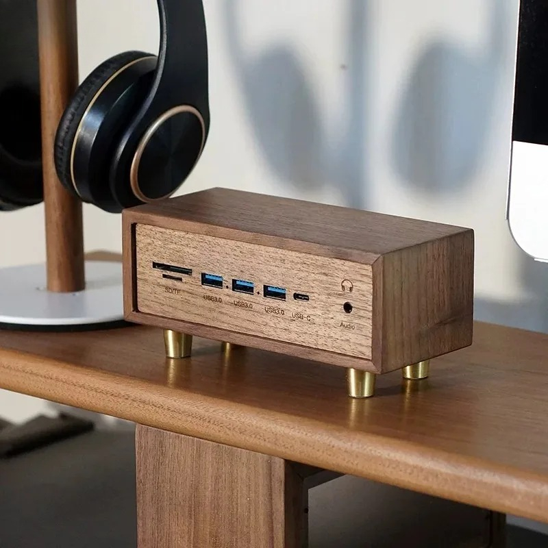 Creative Desk‑Setup Solid Wood - Desk Setup Black And Wood recension och pris