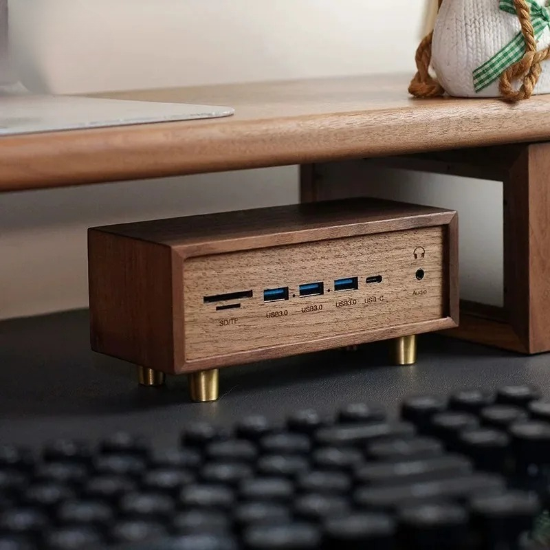 Creative Desk‑Setup Solid Wood - Desk Setup Black And Wood recension och pris
