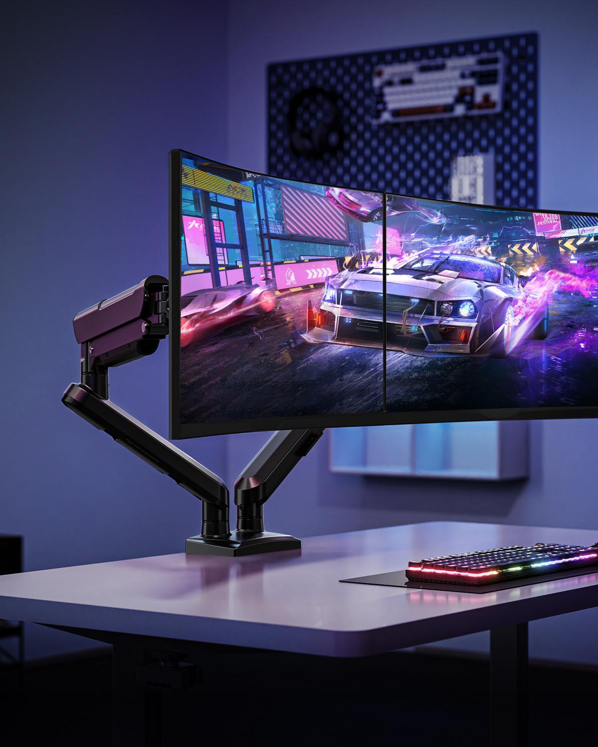 Ergonomic Single Dual Monitor  - Desk Setup Dual Monitor recension och pris