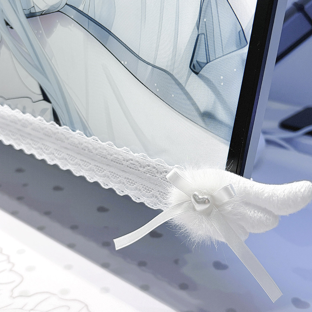 New Screen Decor White Lace Mo - Desk Setup Pc recension och pris