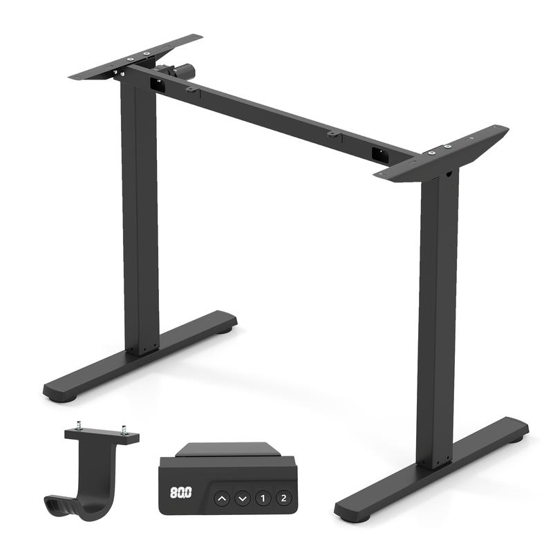 Electric Standing Desk Frame,  - Desk Setup Black And Wood recension och pris