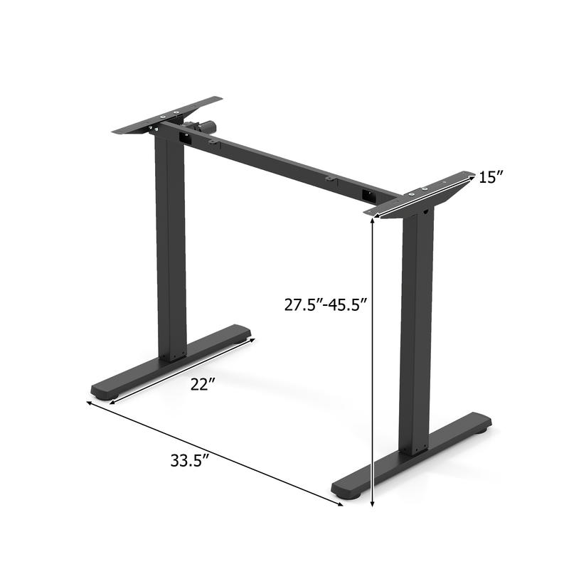 Electric Standing Desk Frame,  - Desk Setup Black And Wood recension och pris
