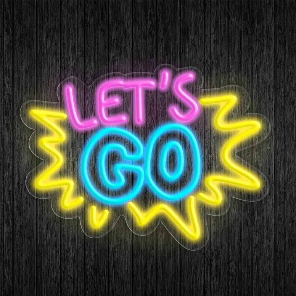 LET'S GO Multicolor LED Neon S - Desk Setup Quotes recension och pris