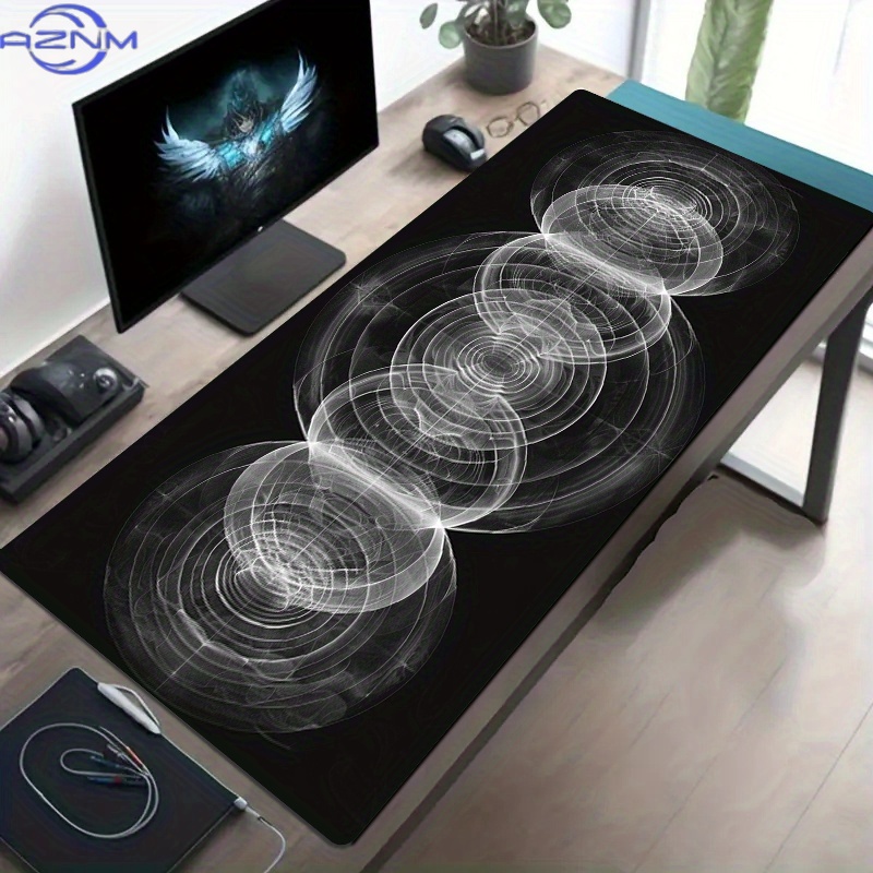 Large Black and White Spiral P - Desk Setup Workspace recension och pris