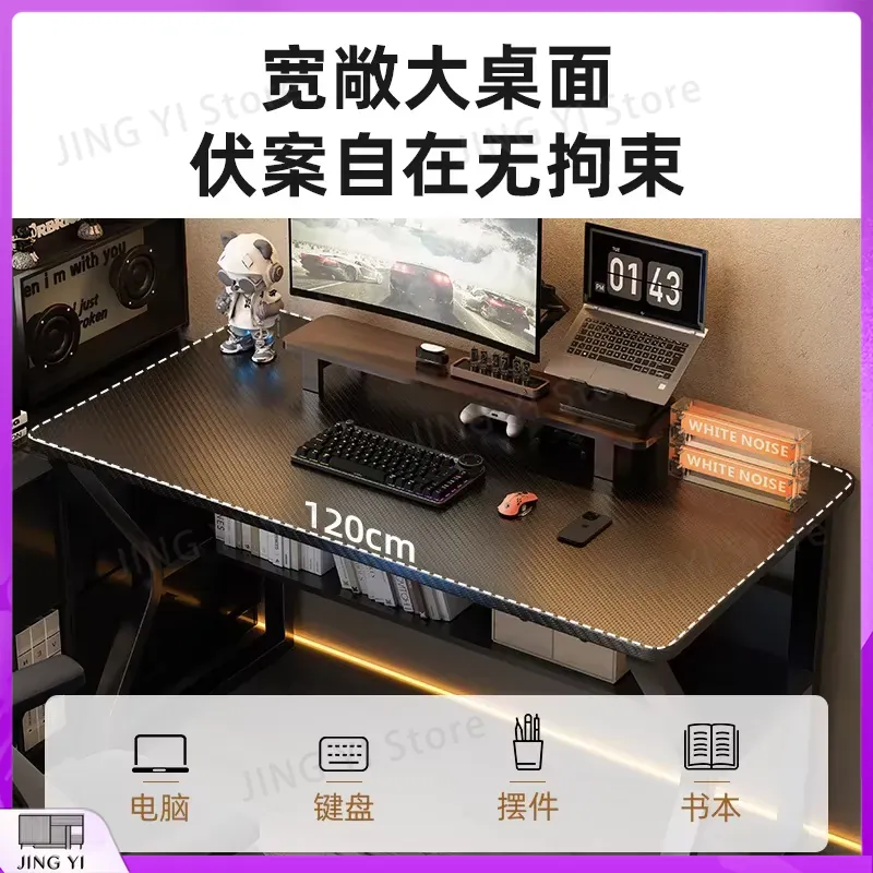 Black Gaming Desk for Esports  - Desk Setup Black And Wood recension och pris