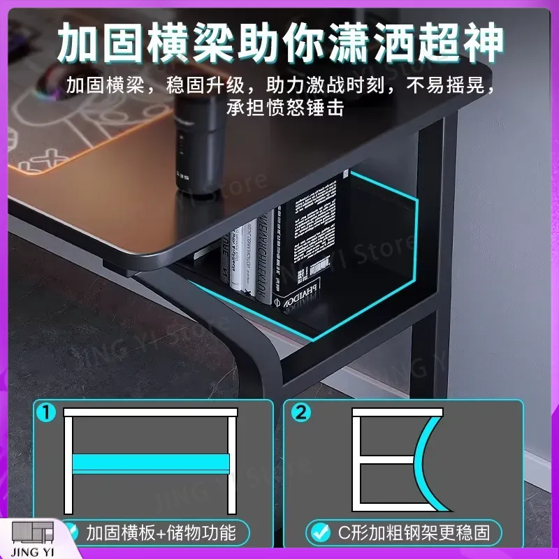Black Gaming Desk for Esports  - Desk Setup Black And Wood recension och pris