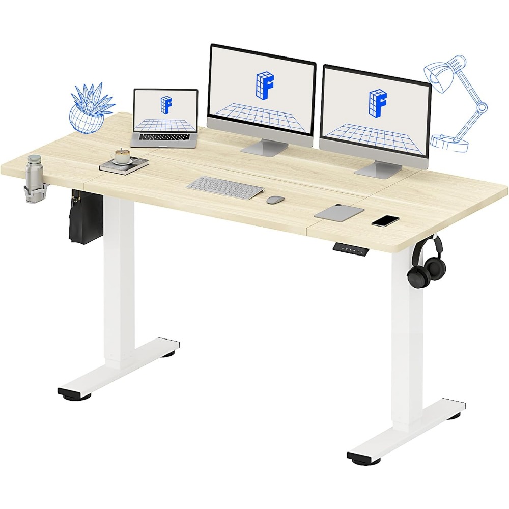 FLEXISPOT 63x32 Inch Electric  - Desk Setup Workspace recension och pris