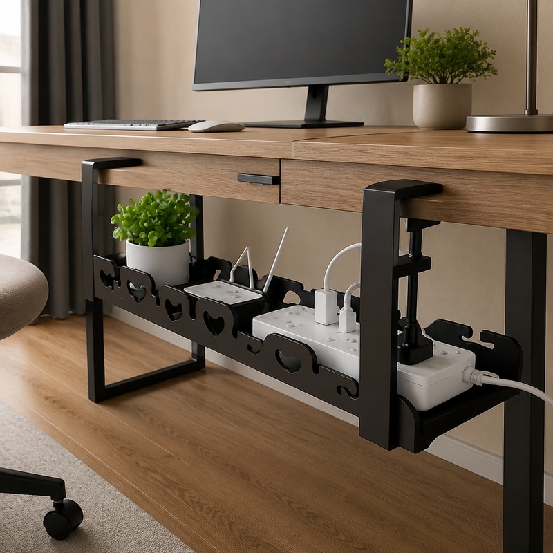 Under-Desk Metal Tray for Cabl - Desk Setup Living Room recension och pris