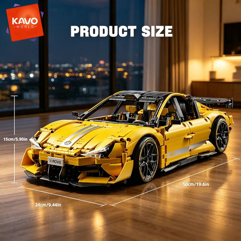 KAVOWORLD 2143pcs Yellow 1:10  - Desk Setup Requirements recension och pris