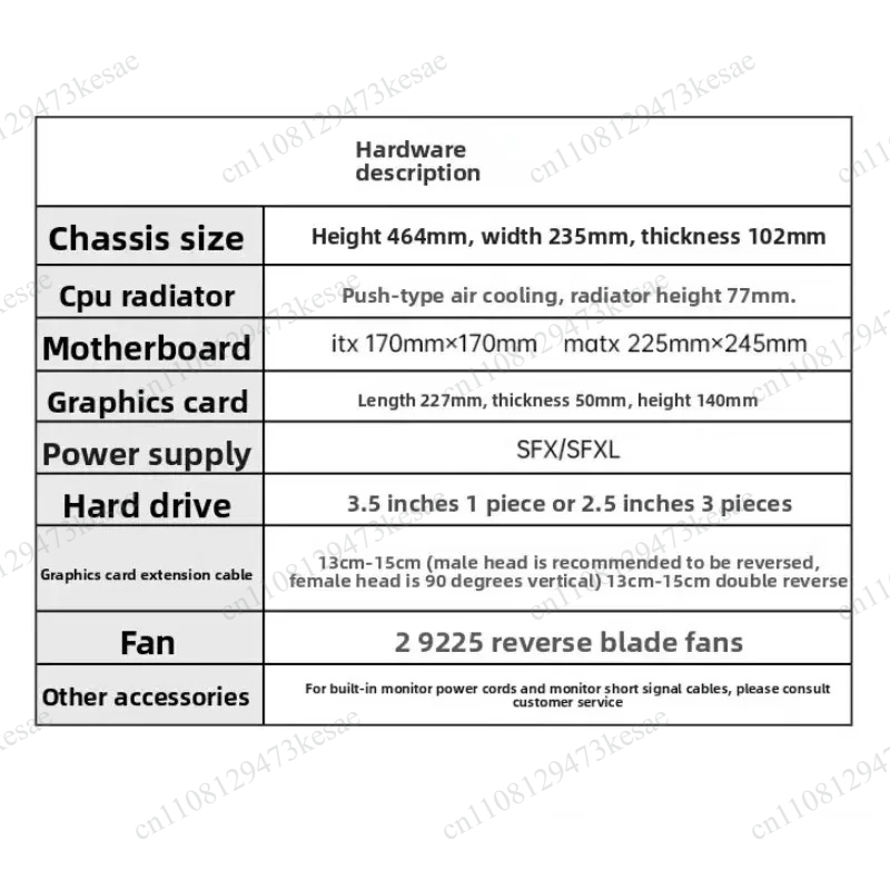 for ITX Aluminum Alloy Open Fr - Desk Setup Pc recension och pris