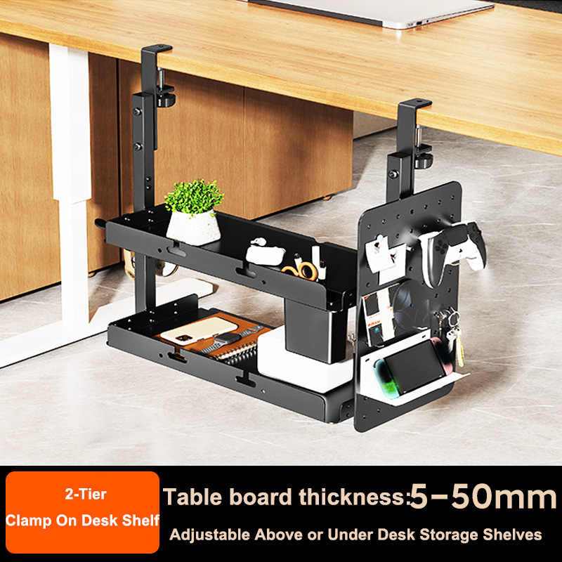 Clamp-on 14 inch Above Below D - Desk Setup Organizer recension och pris