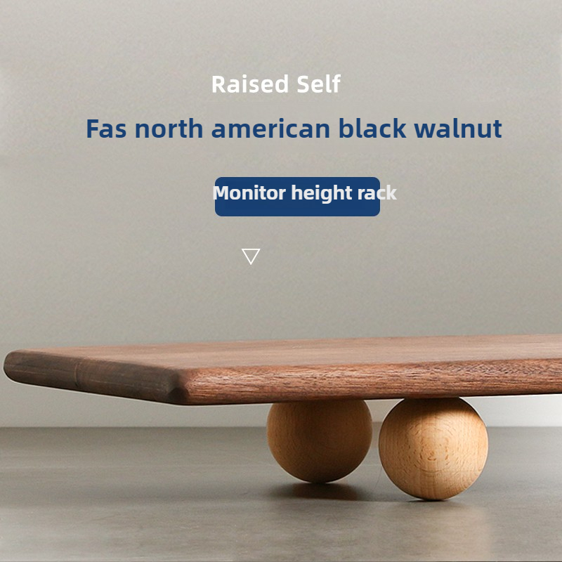 Natural Wood Desktop Riser Dua - Desk Setup Dual Monitor recension och pris