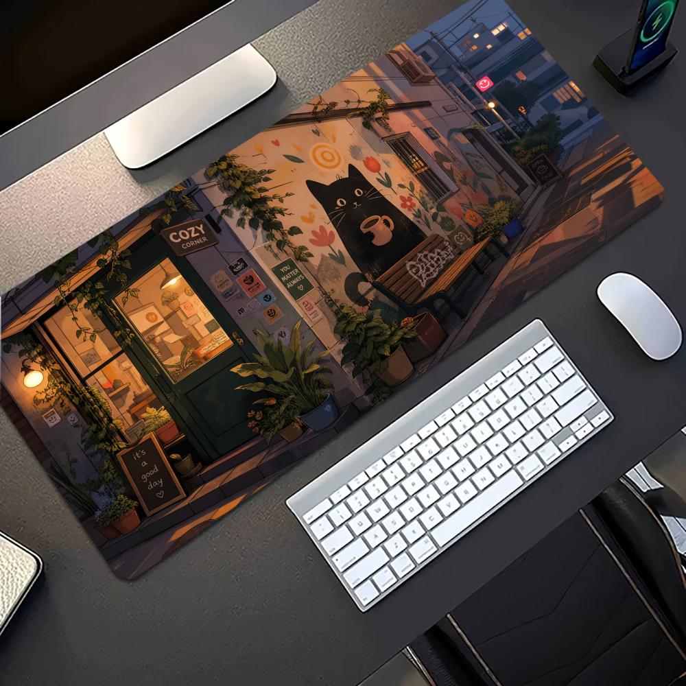Cozy Anime Street Extended Gam - Desk Setup Pc recension och pris