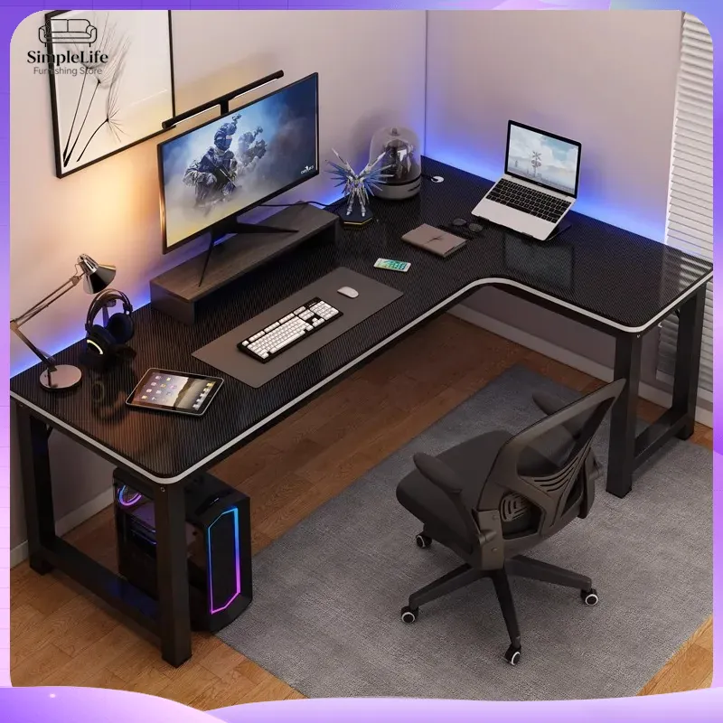 Corner Gaming Desk Computer De - Desk Setup Dual Monitor recension och pris