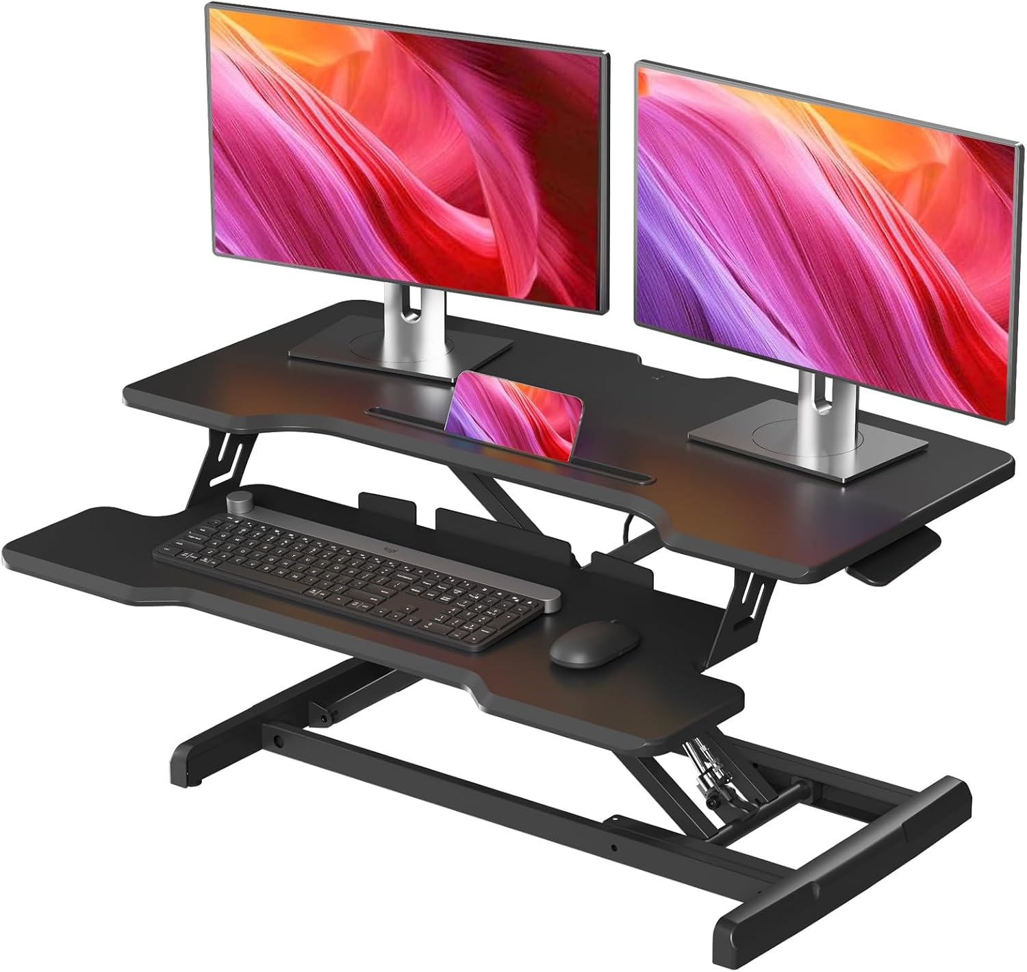 Standing Desk Converter, Heigh - Desk Setup Dual Monitor recension och pris
