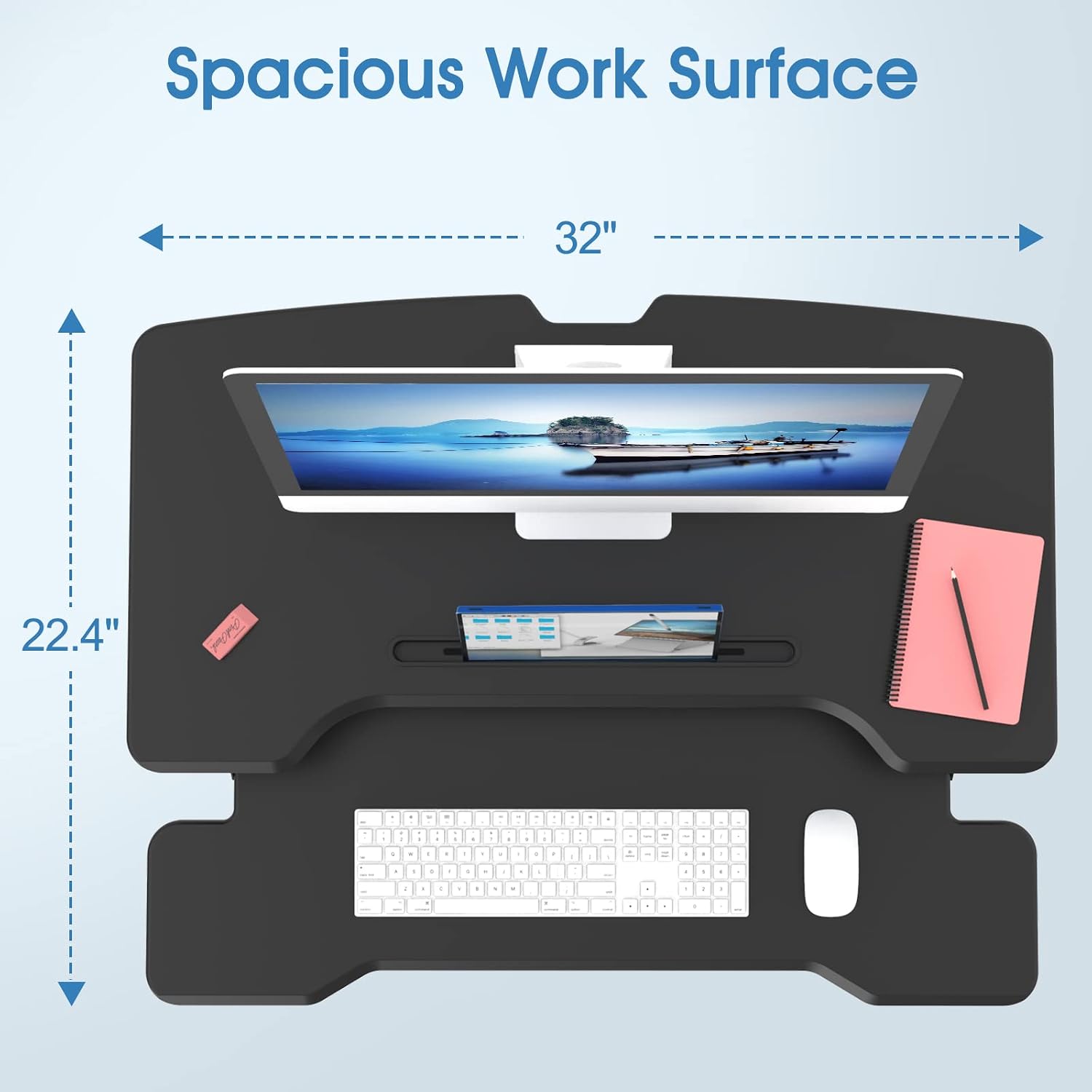Standing Desk Converter, Heigh - Desk Setup Dual Monitor recension och pris