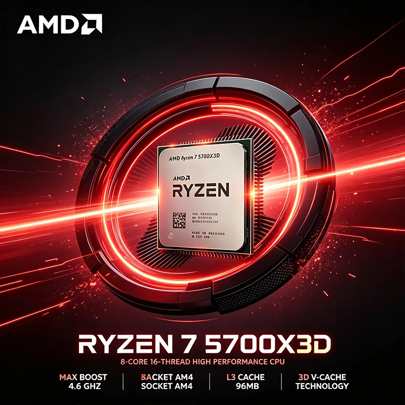 AMD Ryzen 7 5700X3D Desktop CP - Amd Cpu Ryzen 7 recension och pris