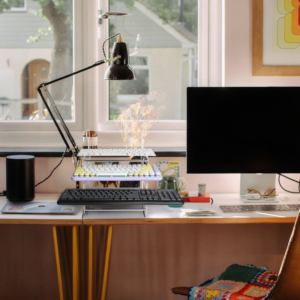 Desktop Mechanical Keyboard Or - Desk Setup Workspace recension och pris