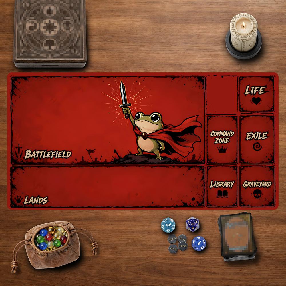 Red Cape Sword Frog  MTG&TCG T - Desk Setup Red recension och pris
