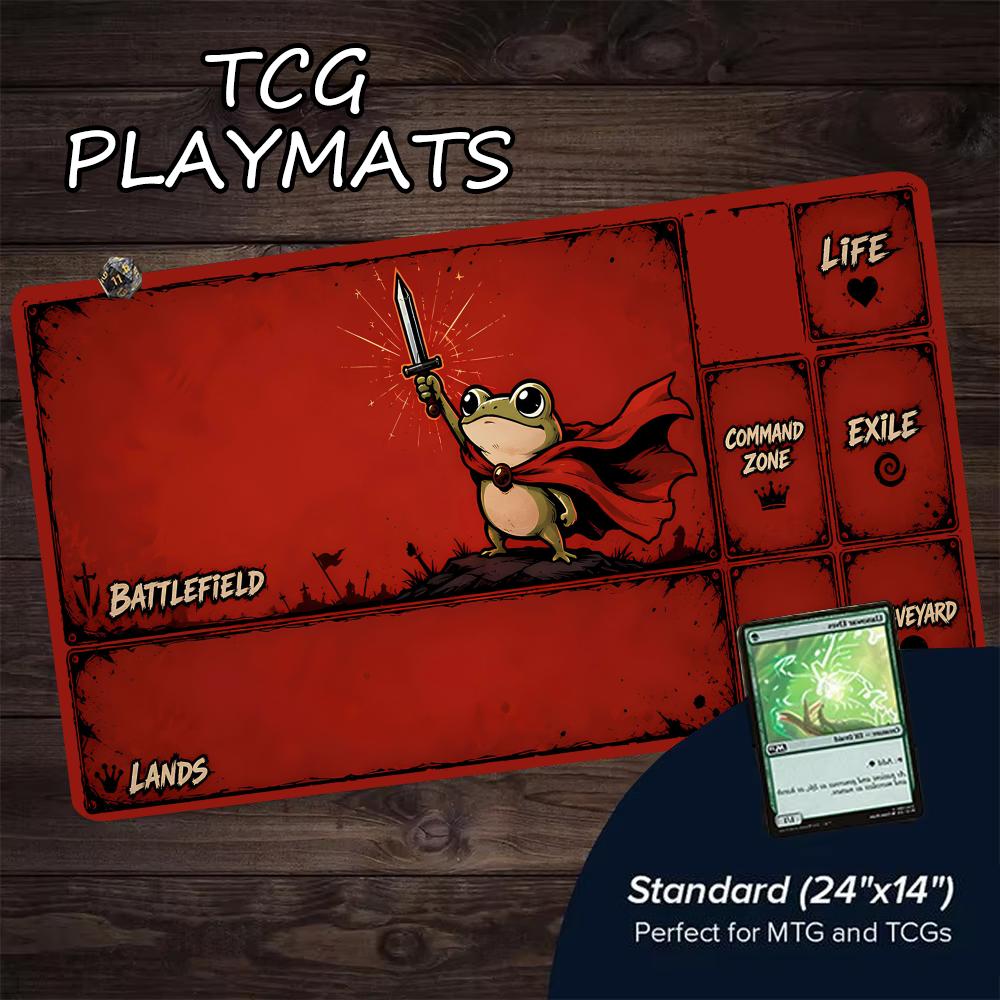 Red Cape Sword Frog  MTG&TCG T - Desk Setup Red recension och pris