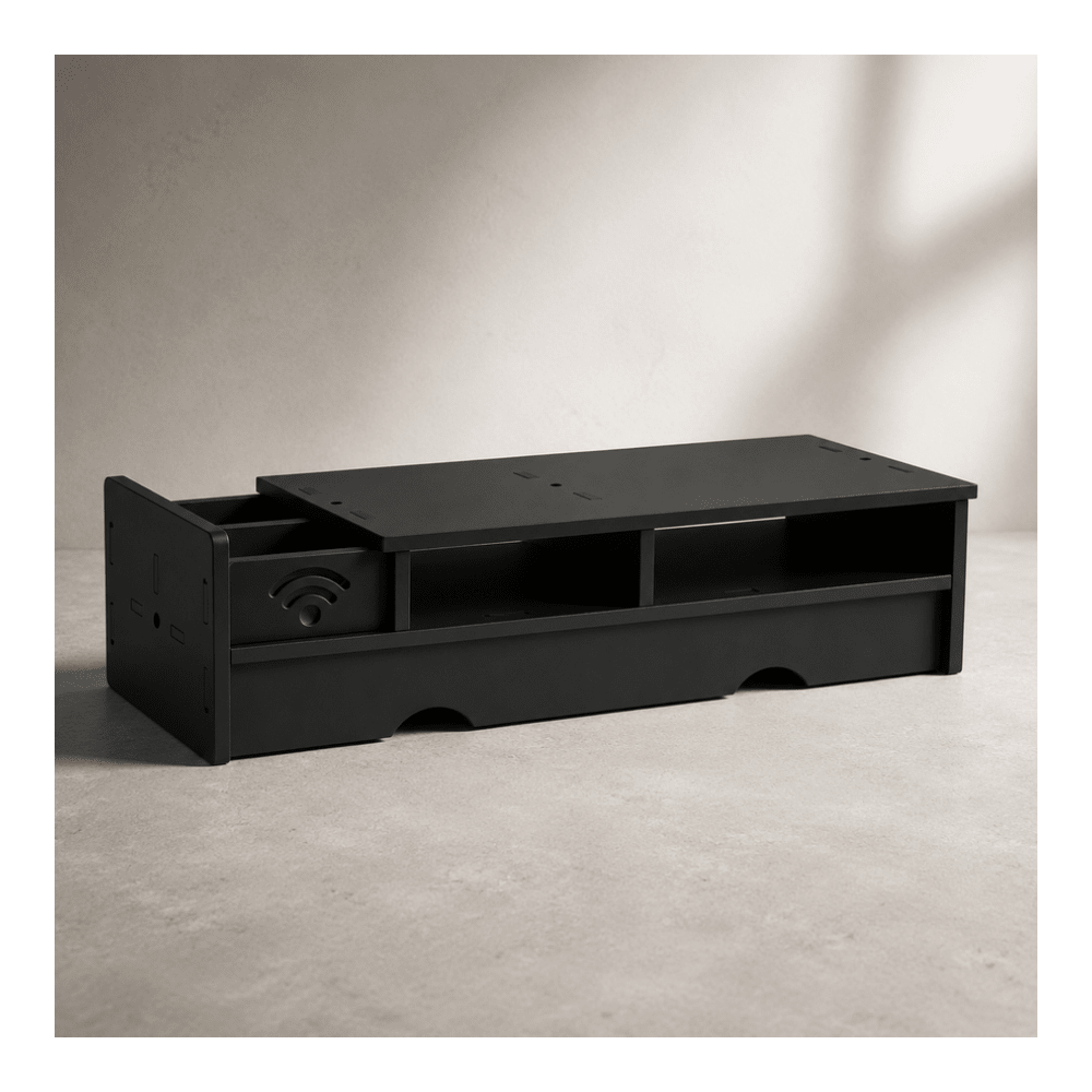 Black Matte WiFi Router Storag - Desk Setup Bedroom recension och pris