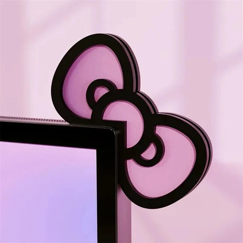 Kawaii Pink Acrylic Bow Monito - Desk Setup Pc recension och pris