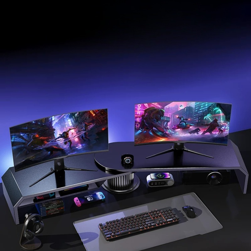 Gaming Dual Monitor Stand Offi - Desk Setup Dual Monitor recension och pris
