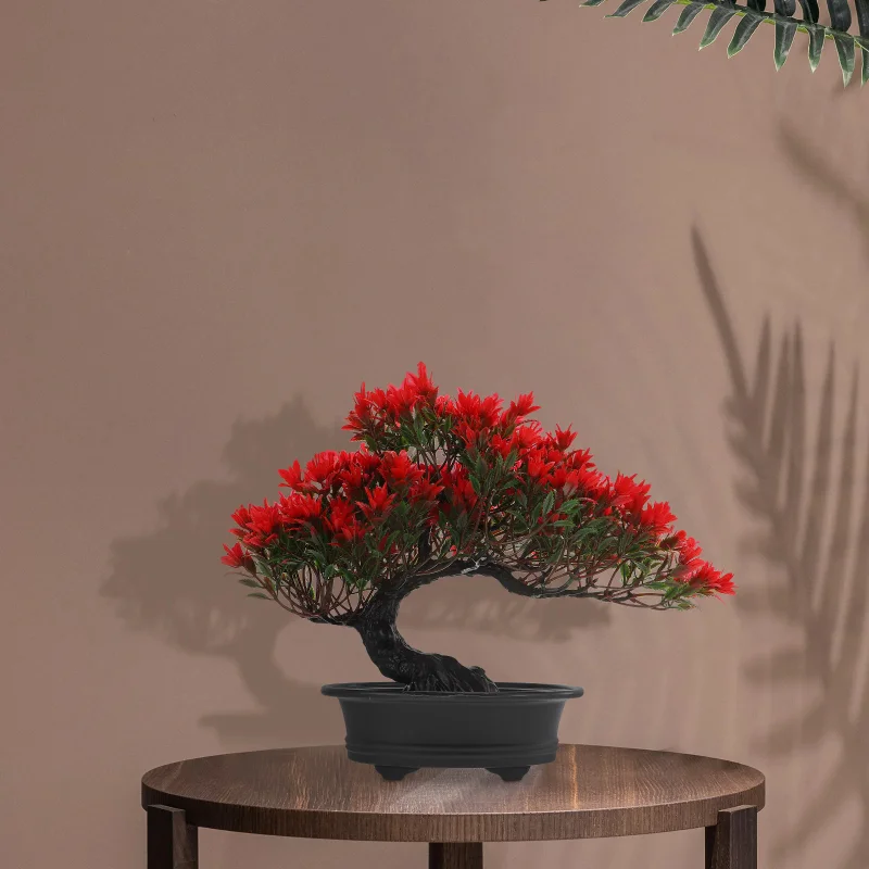 Realistic Red Pine Bonsai Tree - Desk Setup Red recension och pris