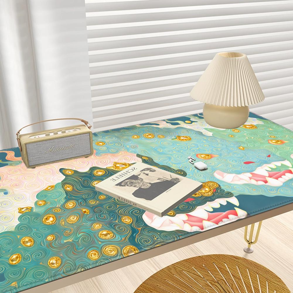 HYBXAXC Mythic Dragon Desk Mat - Desk Setup Workspace recension och pris