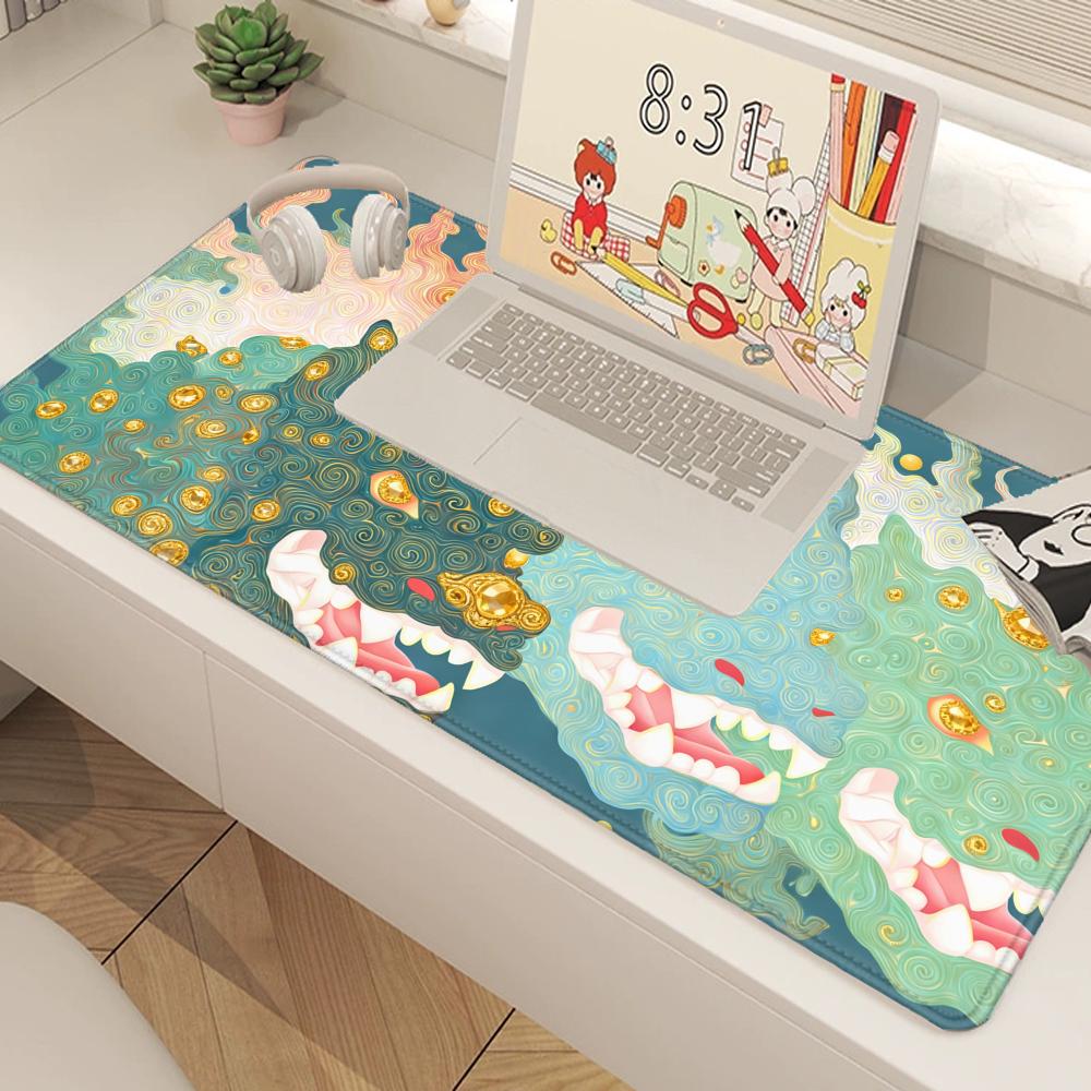 HYBXAXC Mythic Dragon Desk Mat - Desk Setup Workspace recension och pris