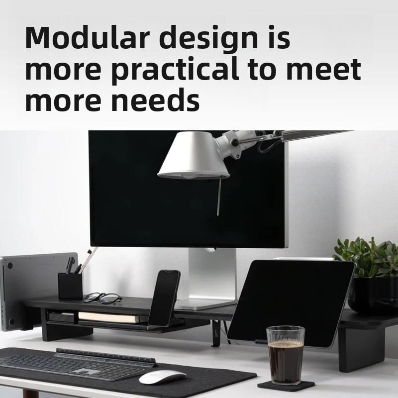 Solid Wood Monitor Riser Stand - Desk Setup Organizer recension och pris