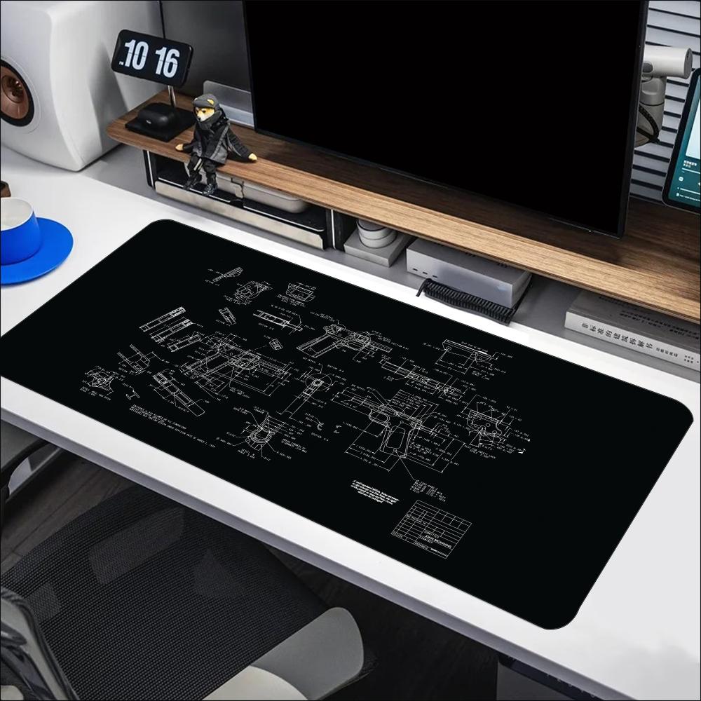 Blueprint Mechanical Sketch La - Desk Setup Workspace recension och pris