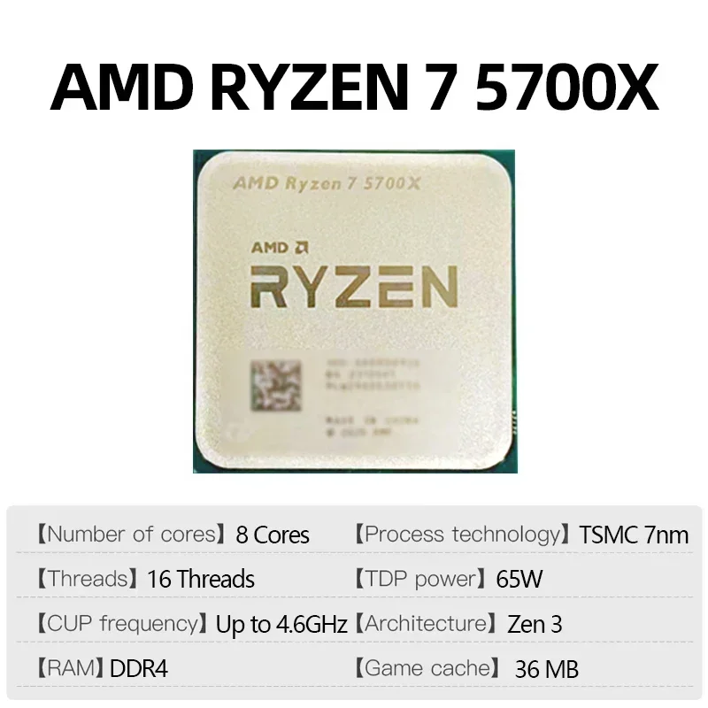 AMD Ryzen 7 5700X Processor 8- - Amd Cpu Ryzen 7 recension och pris