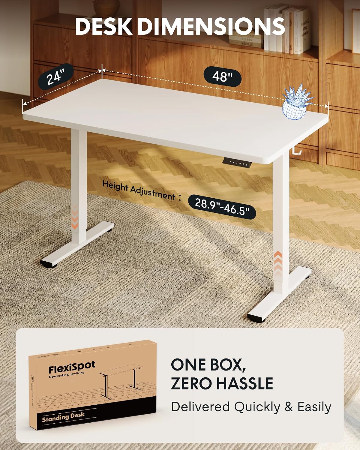 Standing Desk 48 Inch 24 Inch  - Desk Setup Dual Monitor recension och pris
