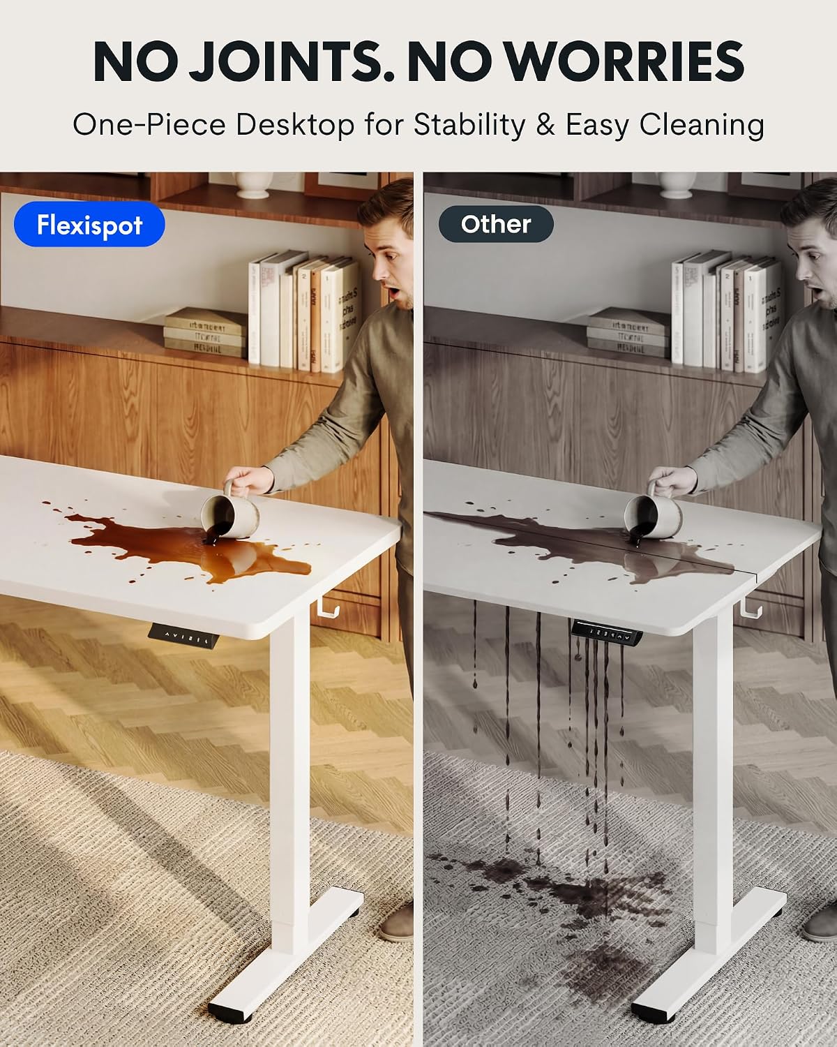 Standing Desk 48 Inch 24 Inch  - Desk Setup Dual Monitor recension och pris