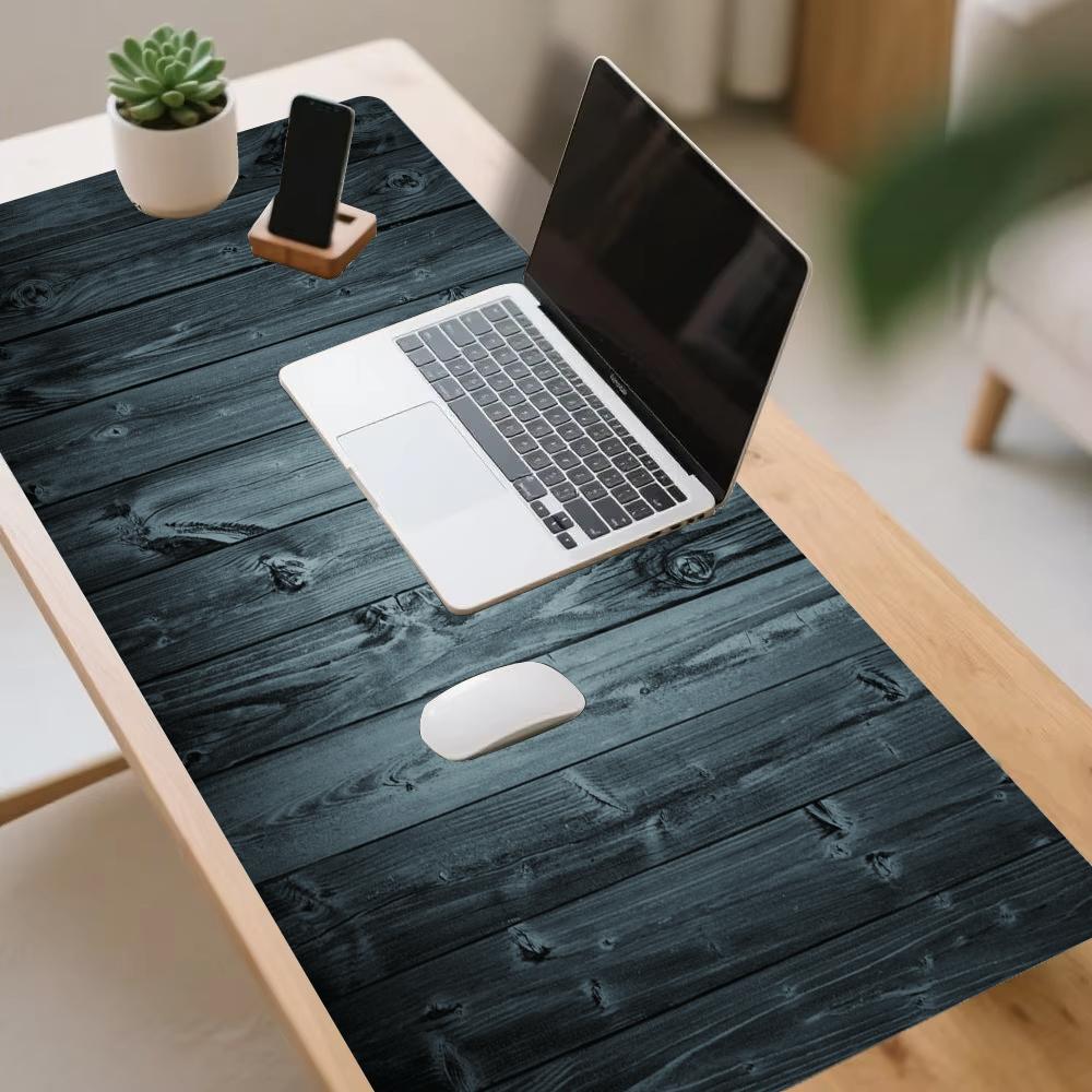 Black Wood Mousepad Desk Acces - Desk Setup Black And Wood recension och pris
