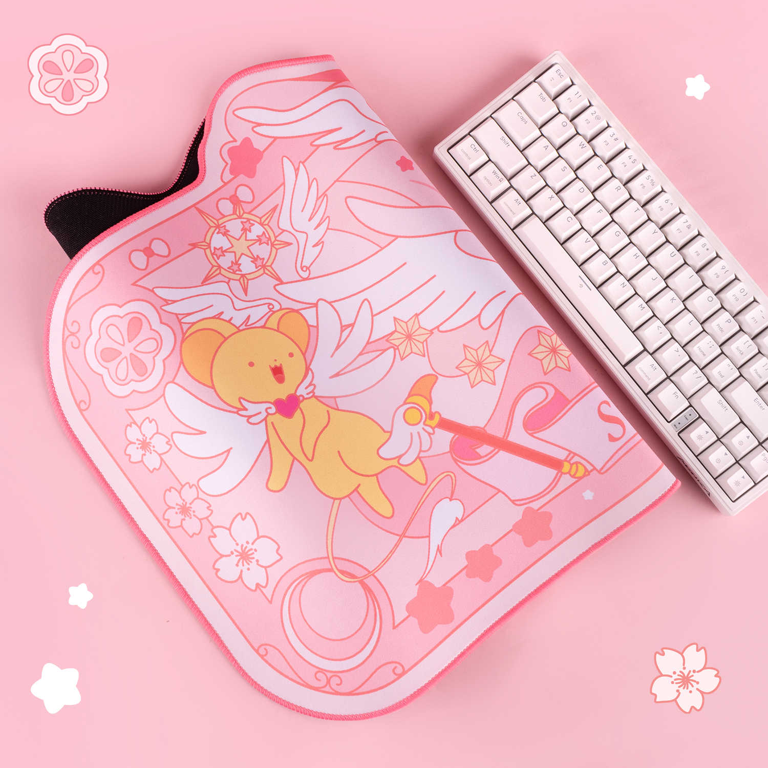 Cartoon Pink Rubber Mouse Pad  - Desk Setup Girl recension och pris