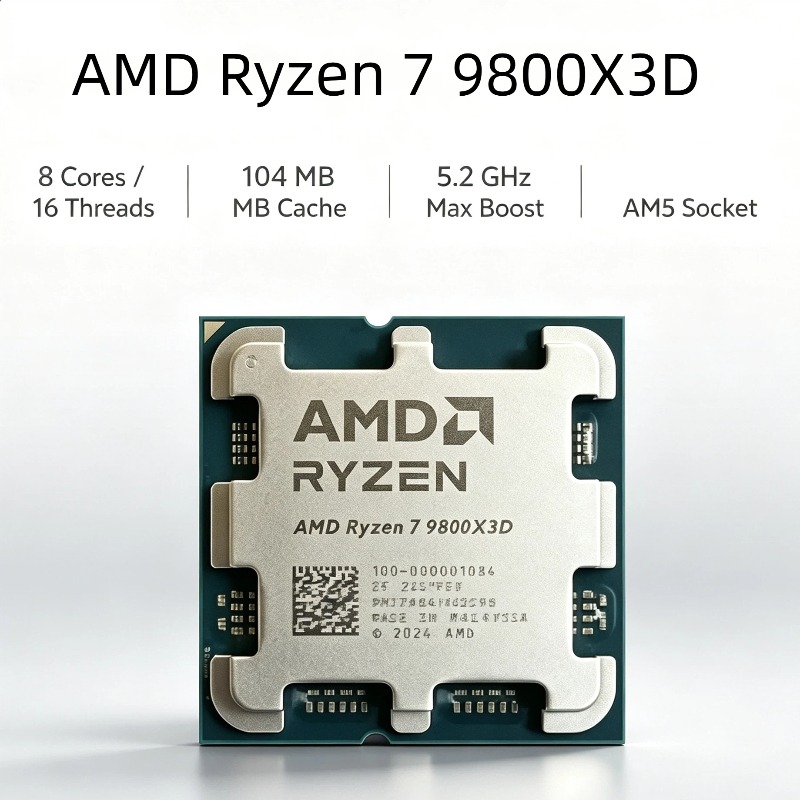 AMD Ryzen 7 9800X3D X3D Cache  - Amd Cpu Ryzen 7 recension och pris