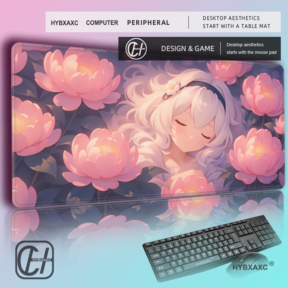 HYBXAXC Kawaii Pink Peony Drea - Desk Setup Dream recension och pris