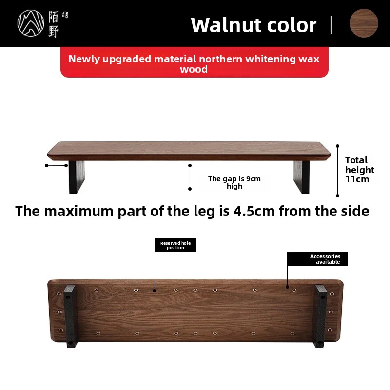 Solid Wood Monitor Riser Stand - Desk Setup Living Room recension och pris