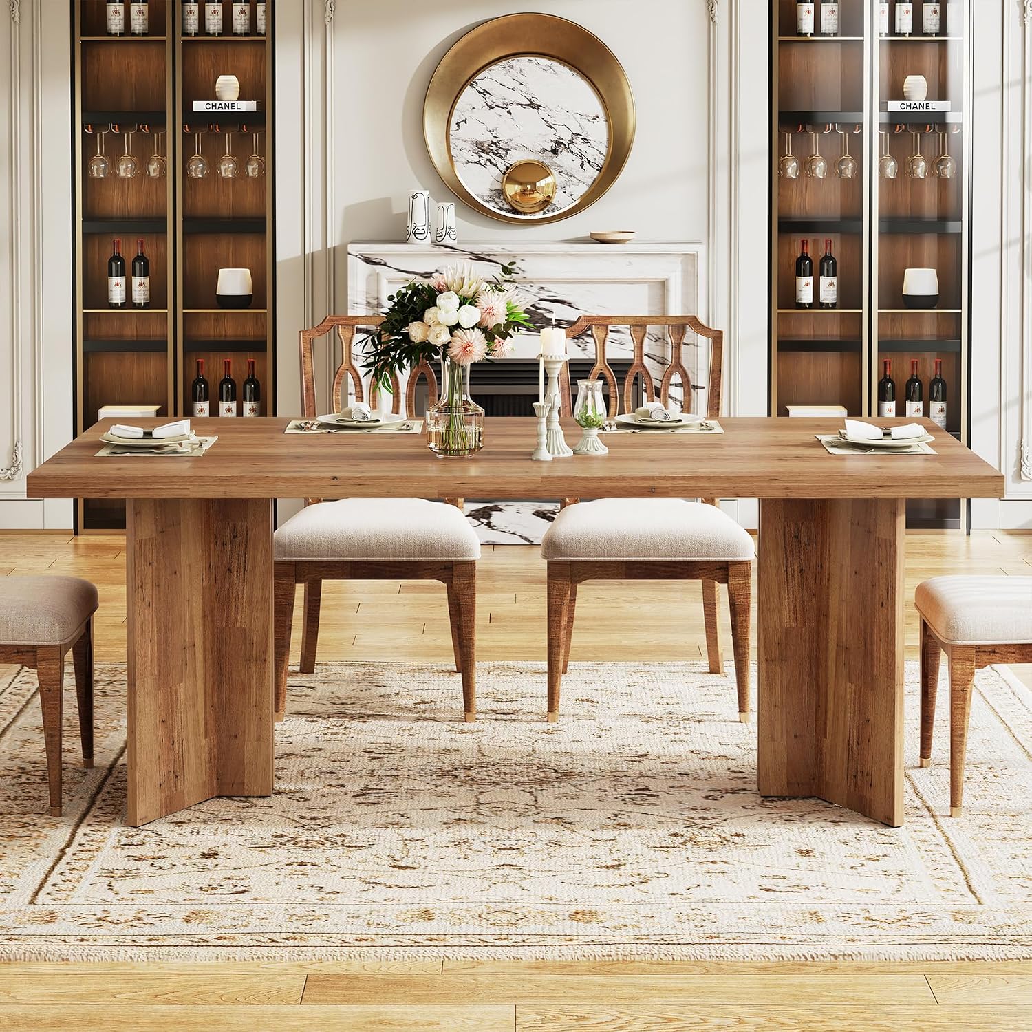 Large Rectangular Wood Dining  - Desk Setup Living Room recension och pris