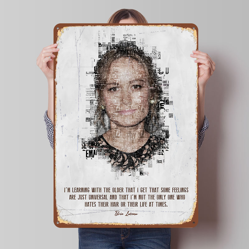 Brie Larson Quote Art Tin Post - Desk Setup Quotes recension och pris